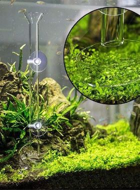 6 Sizes Glass Aquarium Feeder Tube Dish Transparent Fish