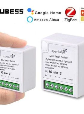 Modul Sakelar Pintar AUBESS Tuya Zigbee 16A Mendukung