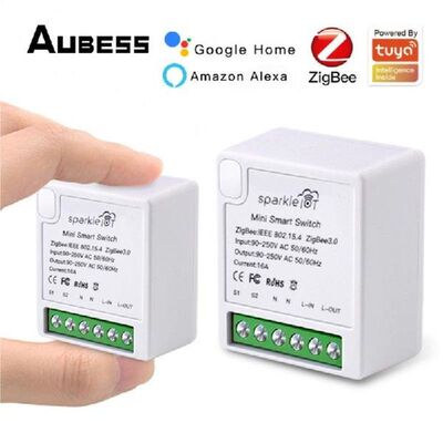 Modul Sakelar Pintar AUBESS Tuya Zigbee 16A Mendukung