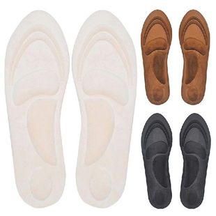 4D Velvet Cushioned Insoles Memory Foam Feet Arch Insole