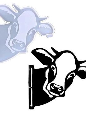 Lovely Bull Cow Cattle Animal Head Keychain With Hole