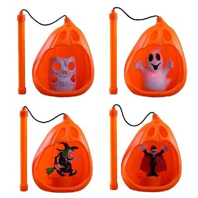 Pumpkin Lantern Orange Light Handheld Halloween Led Night