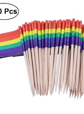 Flag Toothpick Flags Food Cupcake Toppers Sticks White For