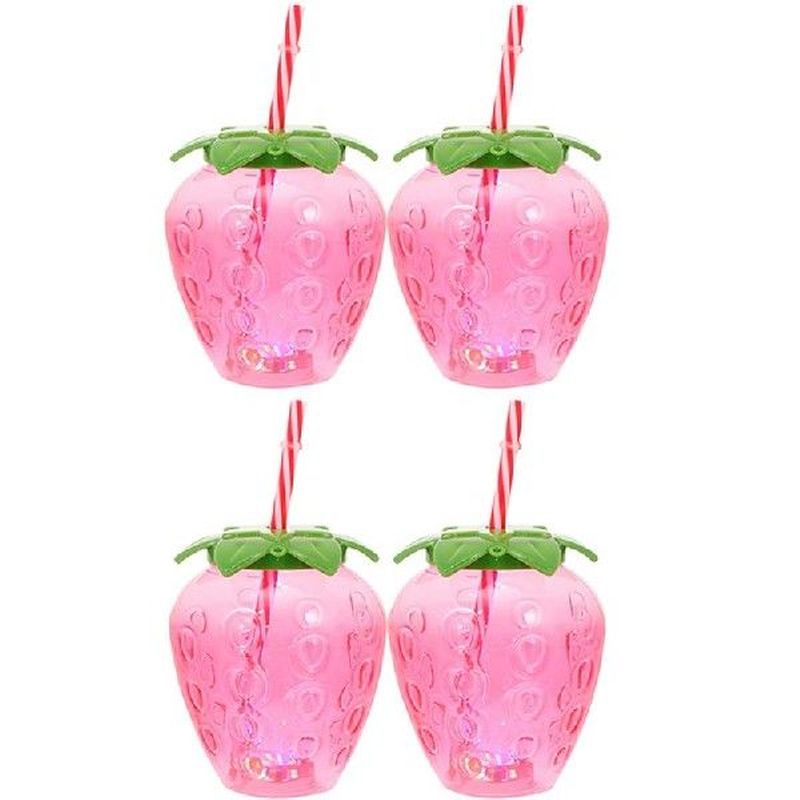 4 sets strawberry water bottle party drinking bottle party