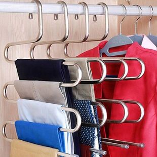 5 Layers Pants Hangers Holders Trousers Hanger Storage Rack