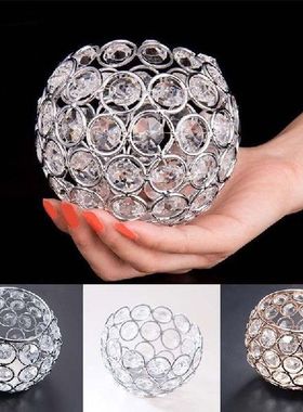 Gold Silver Crystal Tealight Candle Holders Candlesticks