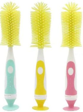 Silicone+PP Baby Bottle Brushes Nipple Brushes Spout Tube