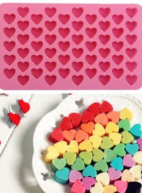 55 Holes Love Heart Shaped Non-stick Silicone Chocolate