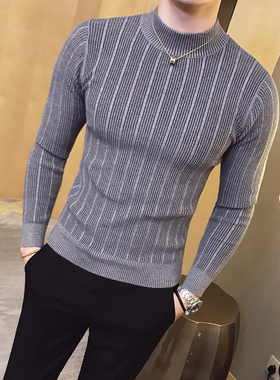 Pullover Men's Sweaters 2022 Korean Casual Striped S