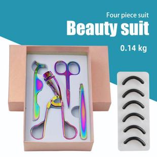 Protable Colorful Eyelashes Curler Tweezer Set Curling Eye