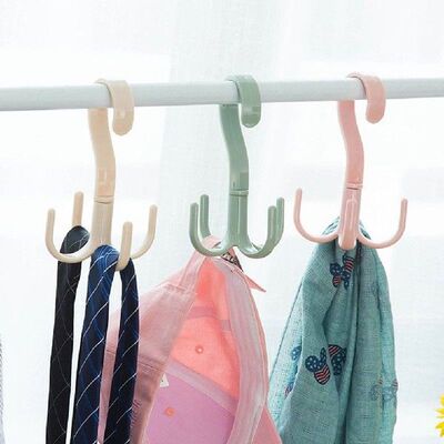 360 Degree Rotatable Cabinets Clothes Rack Handbag Holder