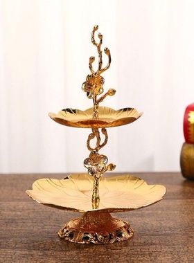 2 Tier Round Cupcake Stand Figurine Dessert Plates for