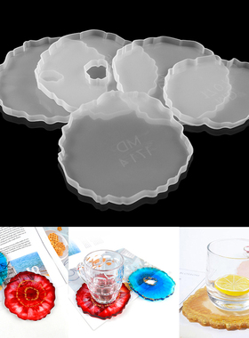 4Pcs Coaster Table Decoration Epoxy Resin Molds Irregular