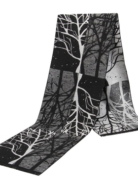 Men Printed Scarf 2022 Winter New Jacquard Flannel ree Patte