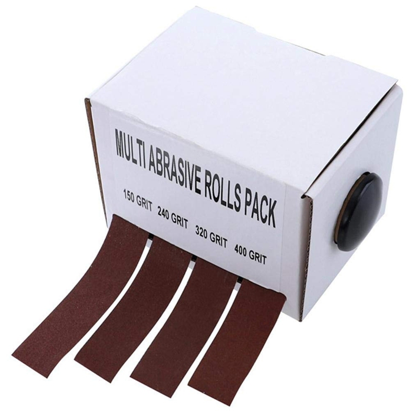 4 Rolls Sanding Belt Drawable Emery Cloth Sandpaper Dry