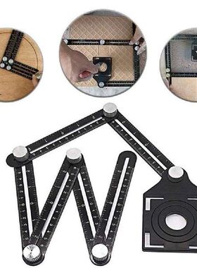 Baru Aluminium Logam Campuran Enam Lipat Penggaris Ubin