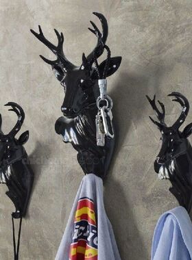 European creative animal head hook sitting room metope