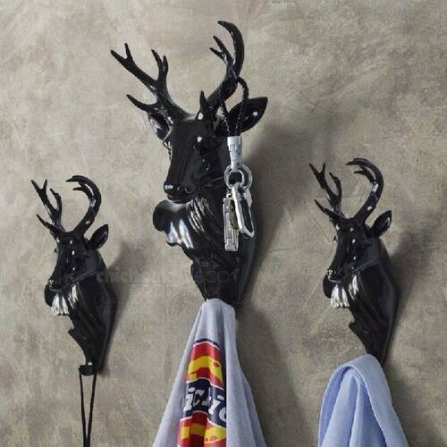 European creative animal head hook sitting room metope