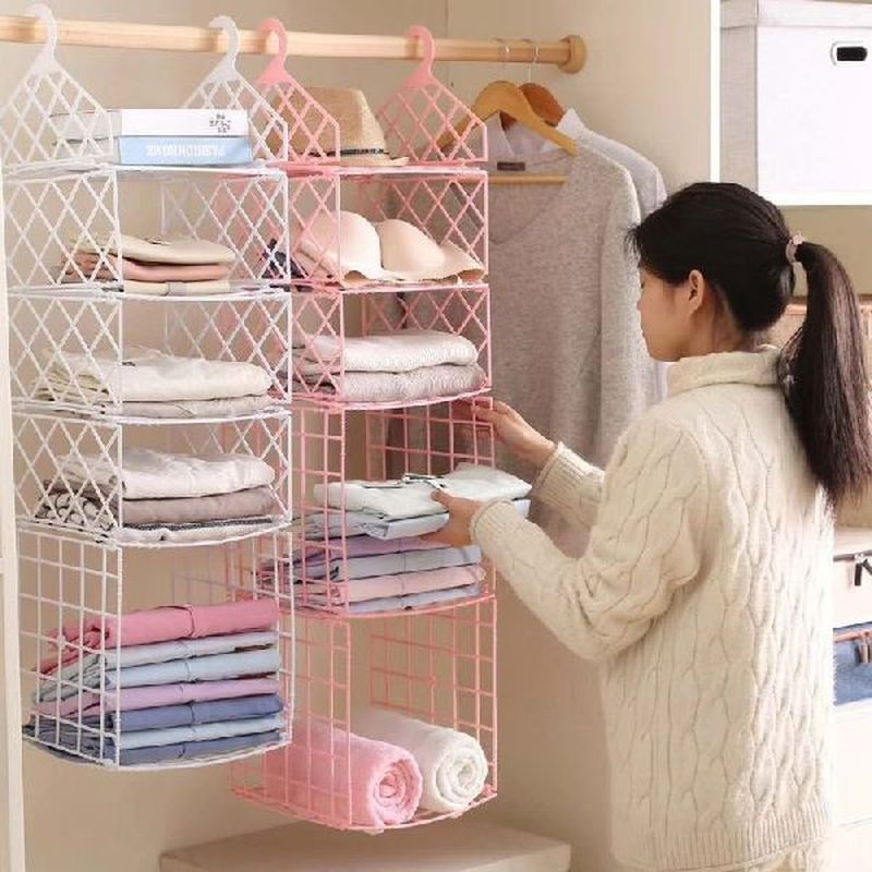 Wardrobe Storage Rack Clothes Organizer Multilayer Shelving