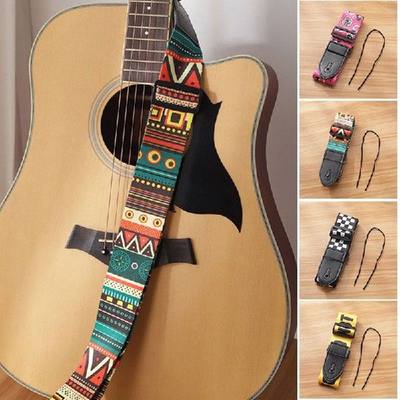 Vintage Guitar Strap Adjustable Polyester Guitar Strap for