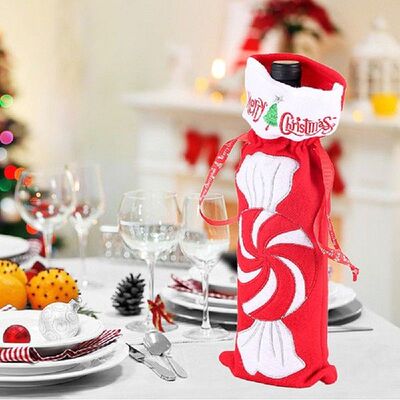 2020 Baru Bordir Selamat Natal Botol Penutup Tas 3D Permen