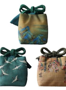 896A Portable Cotton Teaware Storage Bag Tea Set Cloth Bag