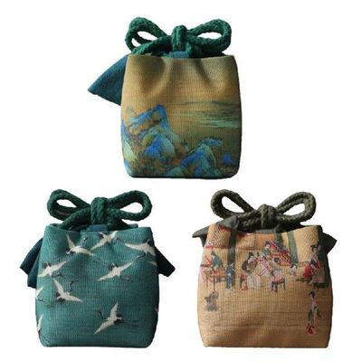 896A Portable Cotton Teaware Storage Bag Tea Set Cloth Bag