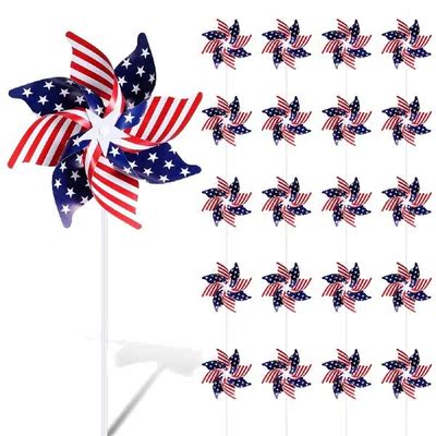 20pcs Patriotic Pinwheels 20pcs Patriotic Pinwheels Red