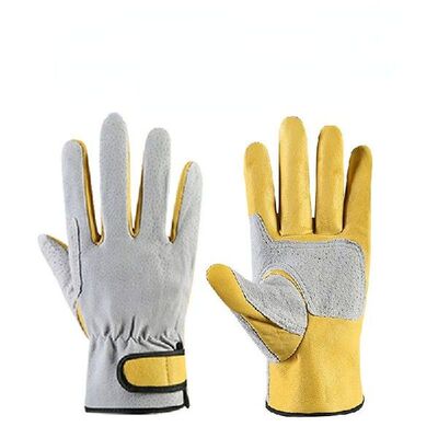 Work Gloves Leather Workers Work Welding Safety Protection