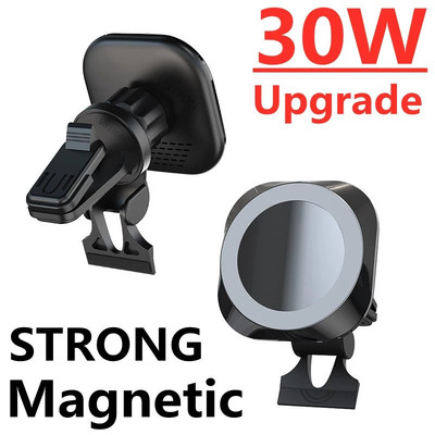 30W Magnetic Wireless Charger Car Phone Holder For Macsafe i