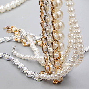 Bag DIY Strap For Bags Pearl Women Handles Handbag Shoulder