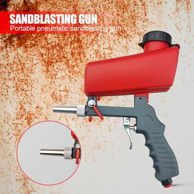 Portable 90psi Handheld Spray Gun Gravity Pneumatic Sandblas