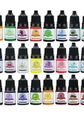 24 Colors Epoxy Resin Pigment Transparent Non-Toxic UV