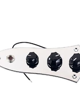 1 Set Guitar Control Plate Prewired Silver Wired Switch Knob