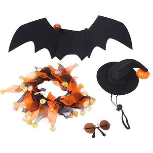Cat Halloween Costumes 4pcs Halloween Wizard Hat For Pet