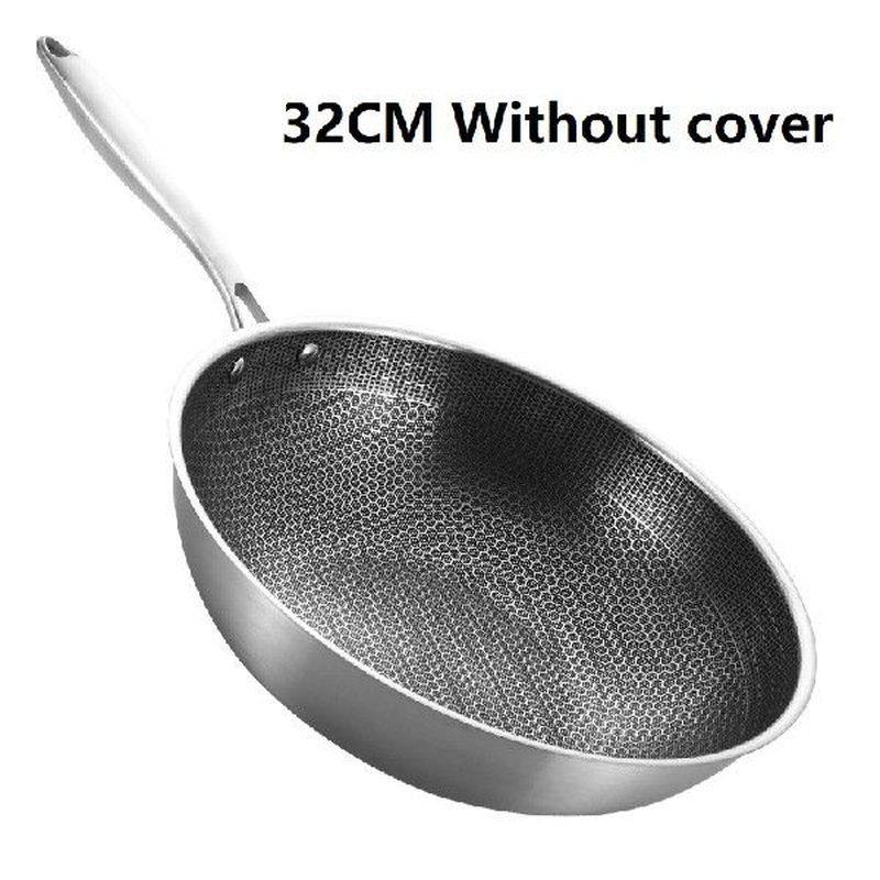 nonstick skillet thick honeycomb handmade stainless steel