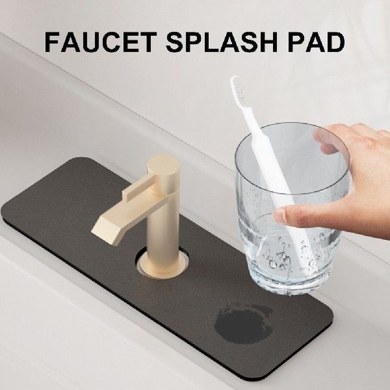 1PC Kitchen Faucet Absorbent Mat Faucet Wraparound Sink Mat