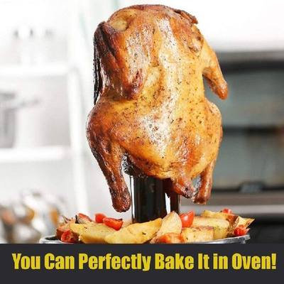 2Pcs  BBQ Beer Can Chicken Turkey Roaster Oven Bbq Grill