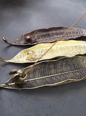 Aromatic Censer Alloy Gold Leaf Home Decor Incense Stick