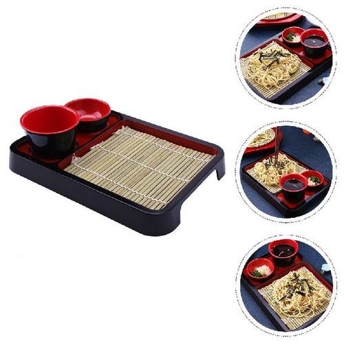 1 Set Tableware Cold Soba Plate Cold Noodle Trays Sushi