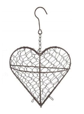 Bentuk Hati Menggantung Penanam Logam Tanaman Buatan Pot