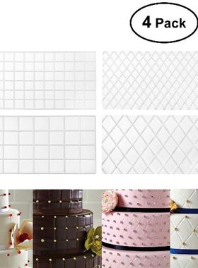 BESTOMZ 4PCS Food Grade Plastic Imprint Mat Set Practical