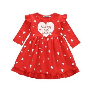 Daddy's Little Valentine Baby Girls Dress Long Sleeve