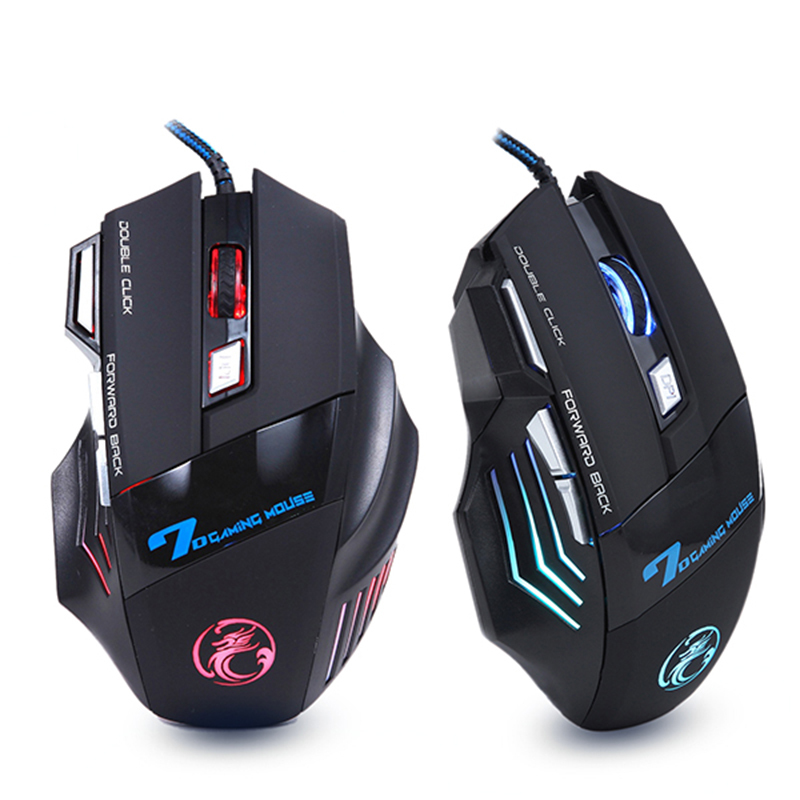 Ergonomic Wired Gaming Mouse LED 5500 DPI USB Computer Mouse
