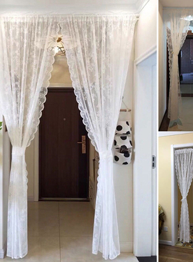 White Lace Sheer Curtains Princess Tulle Drapes for Living R