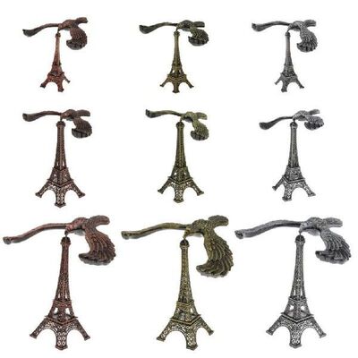 Creative Metal Iron Tower Balancing Eagle Statue Figurine