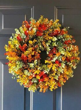 Simulated Plant hHome Decoration Fake Flower Door Ring