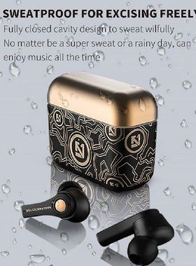 Bluetooth 5.0 Wireless Headphones Mini Bass Earbuds