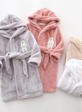 Kids Bathrobe for Girl Children Clothing Girl Flannel Bath R