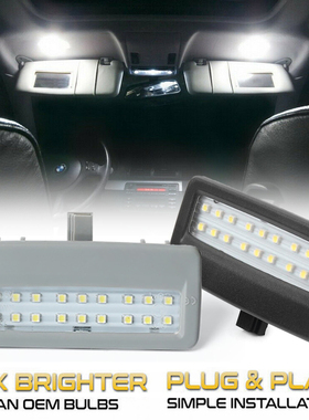 2Pcs 18SMD LED Car Roof Sun Visor Mirror Lamps Reading Light